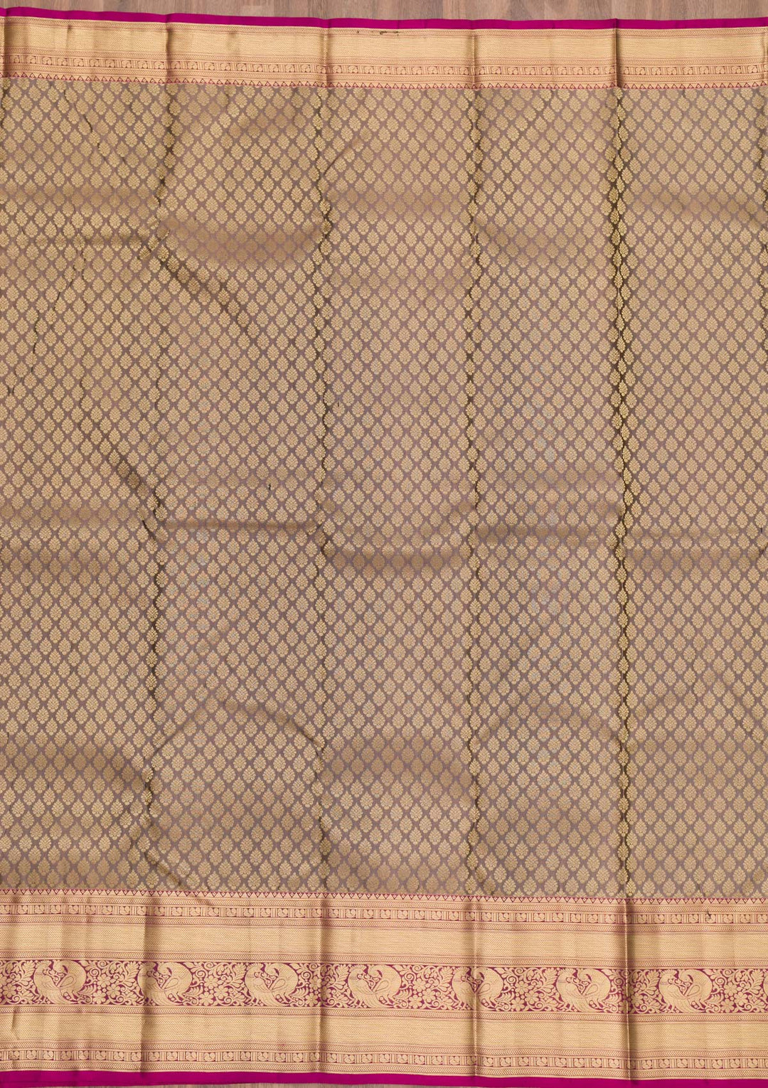Beige Zariwork Pure Silk Saree