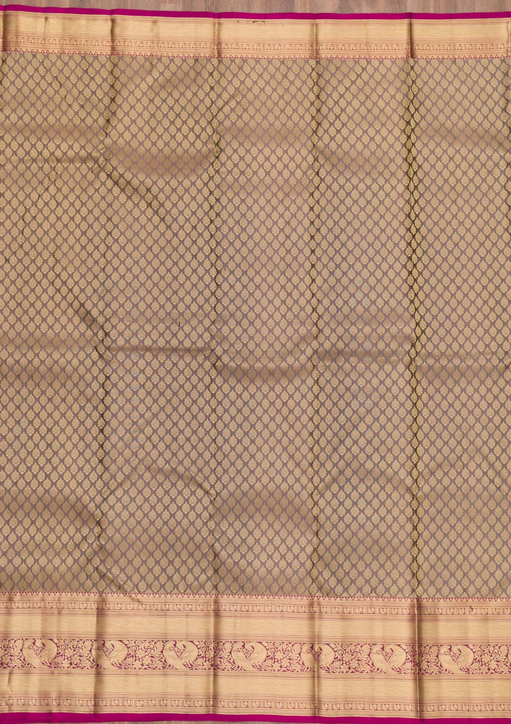 Beige Zariwork Pure Silk Saree