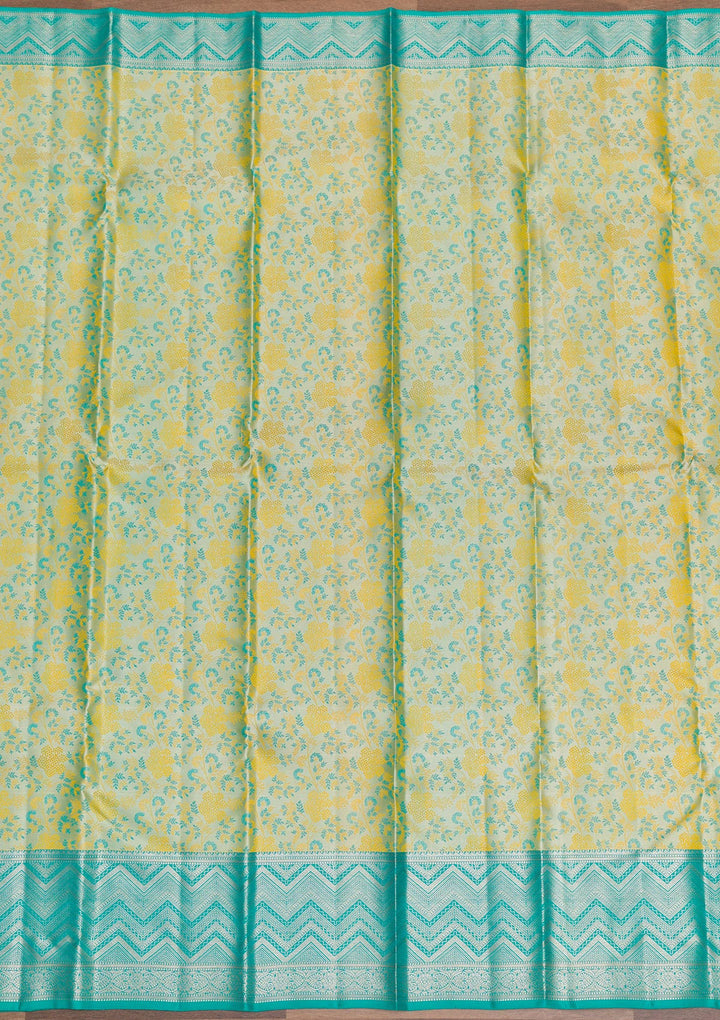 Beige Zariwork Pure Silk Saree-Koskii