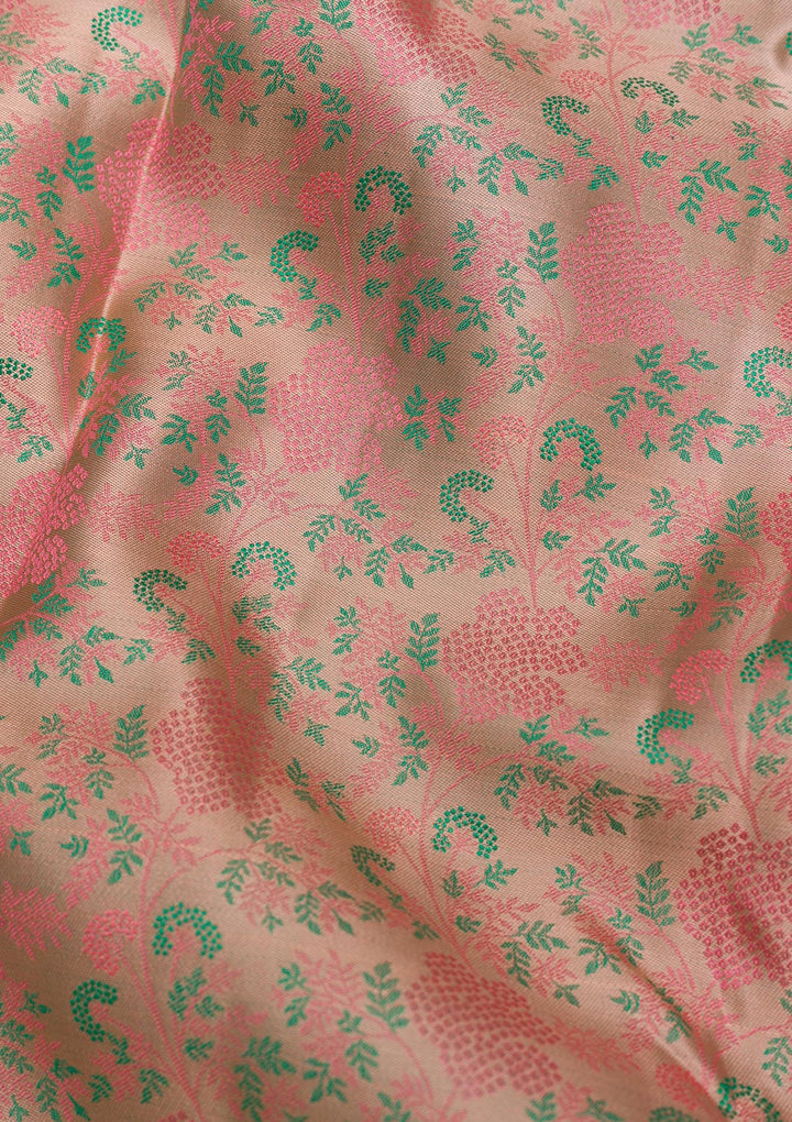 Beige Zariwork Pure Silk Saree-Koskii