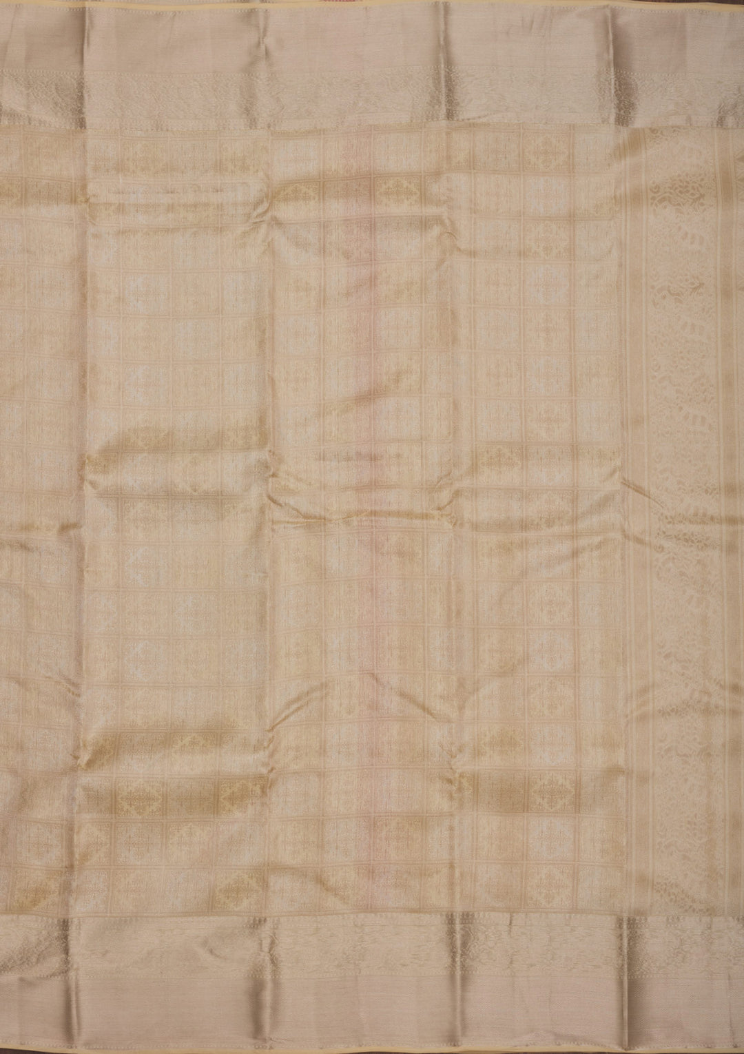 Beige Zariwork Pure Silk Saree