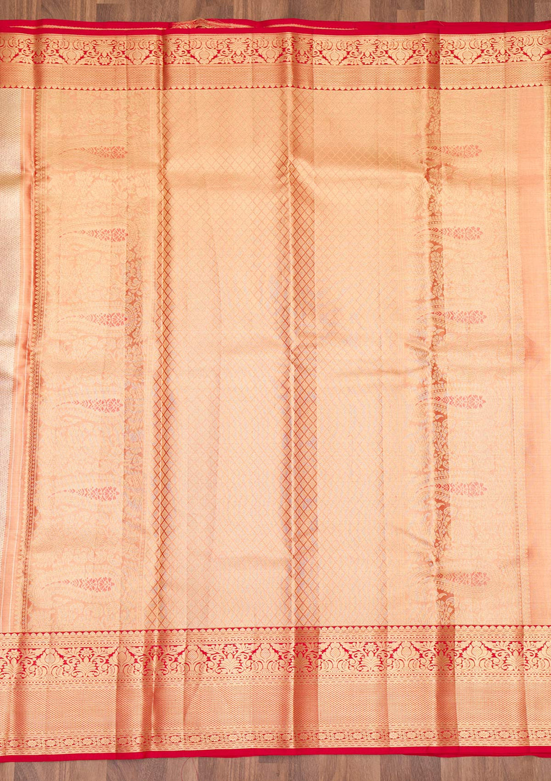 Beige Zariwork Pure Silk Saree