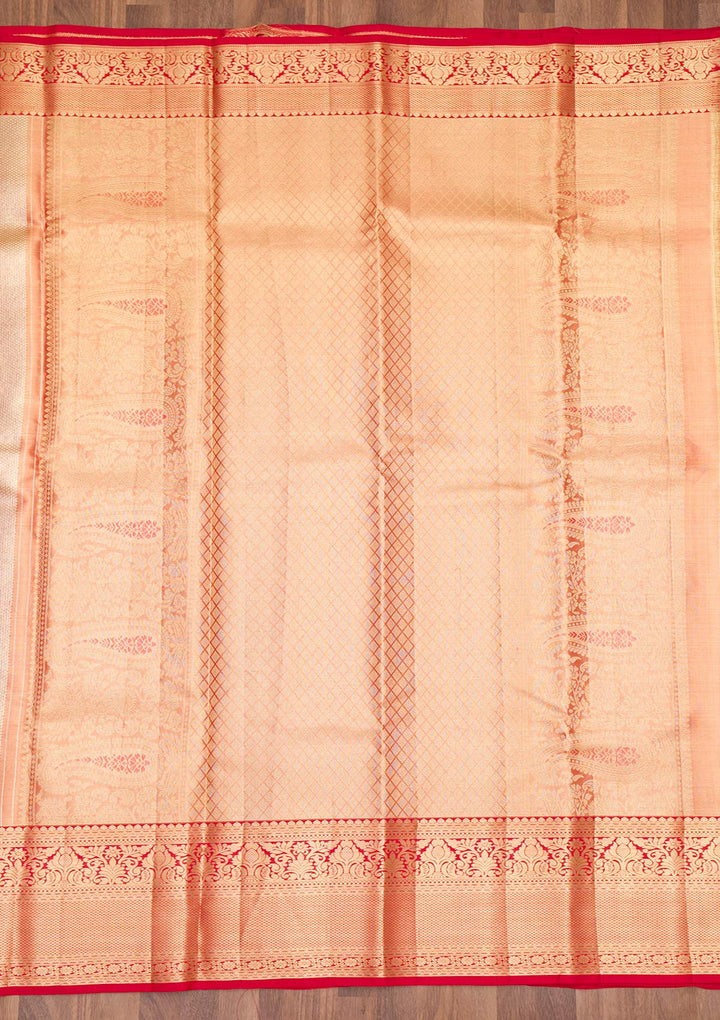 Beige Zariwork Pure Silk Saree