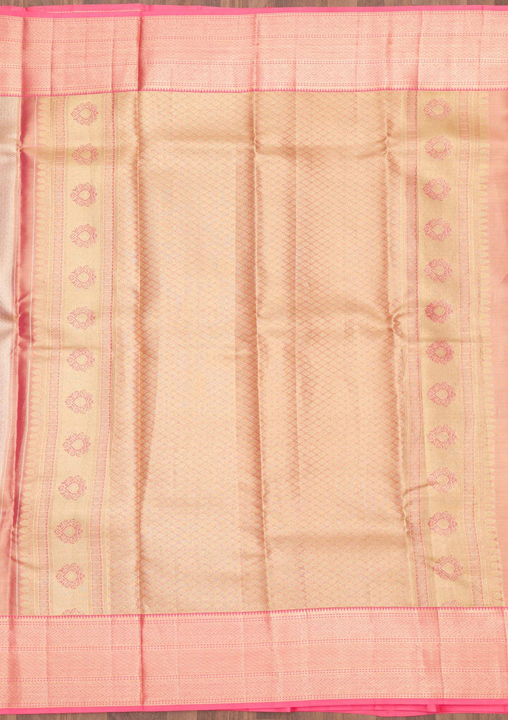 Beige Zariwork Pure Silk Saree