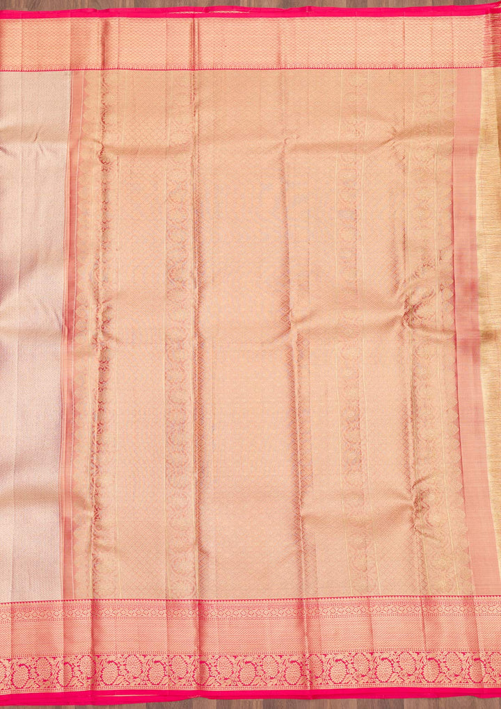 Beige Zariwork Pure Silk Saree