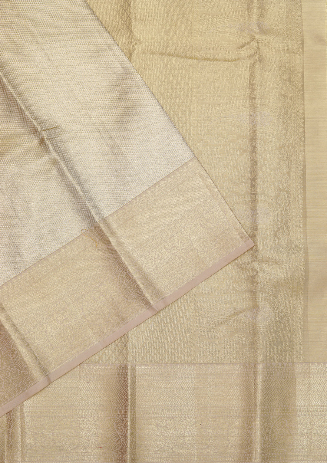 Beige Zariwork Pure Silk Saree