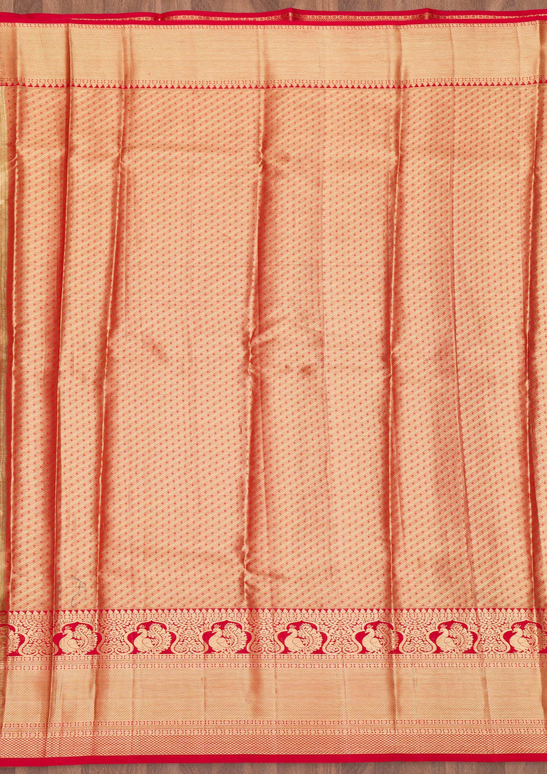 Beige Zariwork Kanjivaram Pure Silk Saree