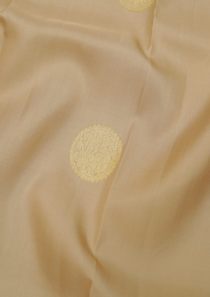 Beige Zariwork Pure Silk Saree
