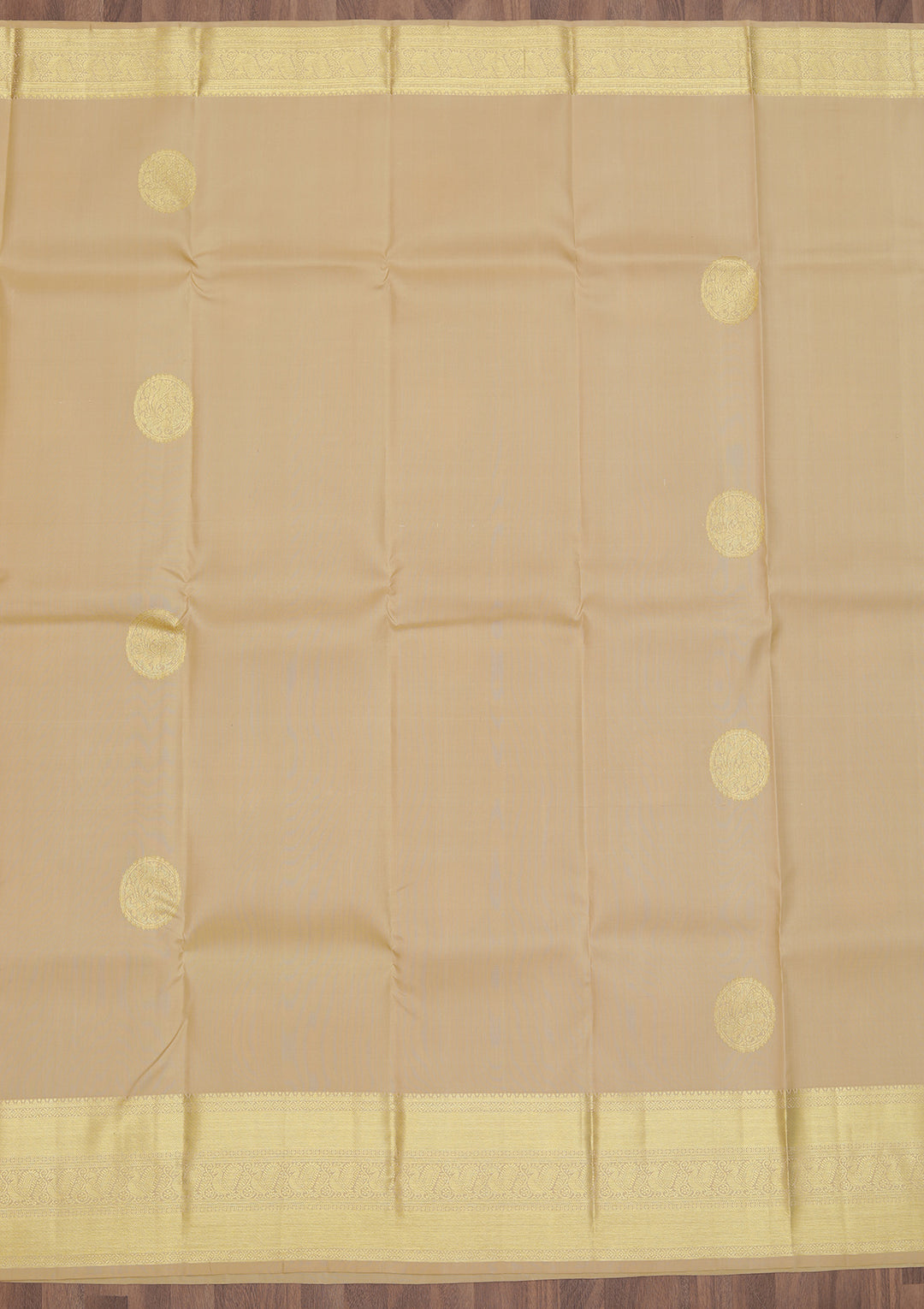 Beige Zariwork Pure Silk Saree