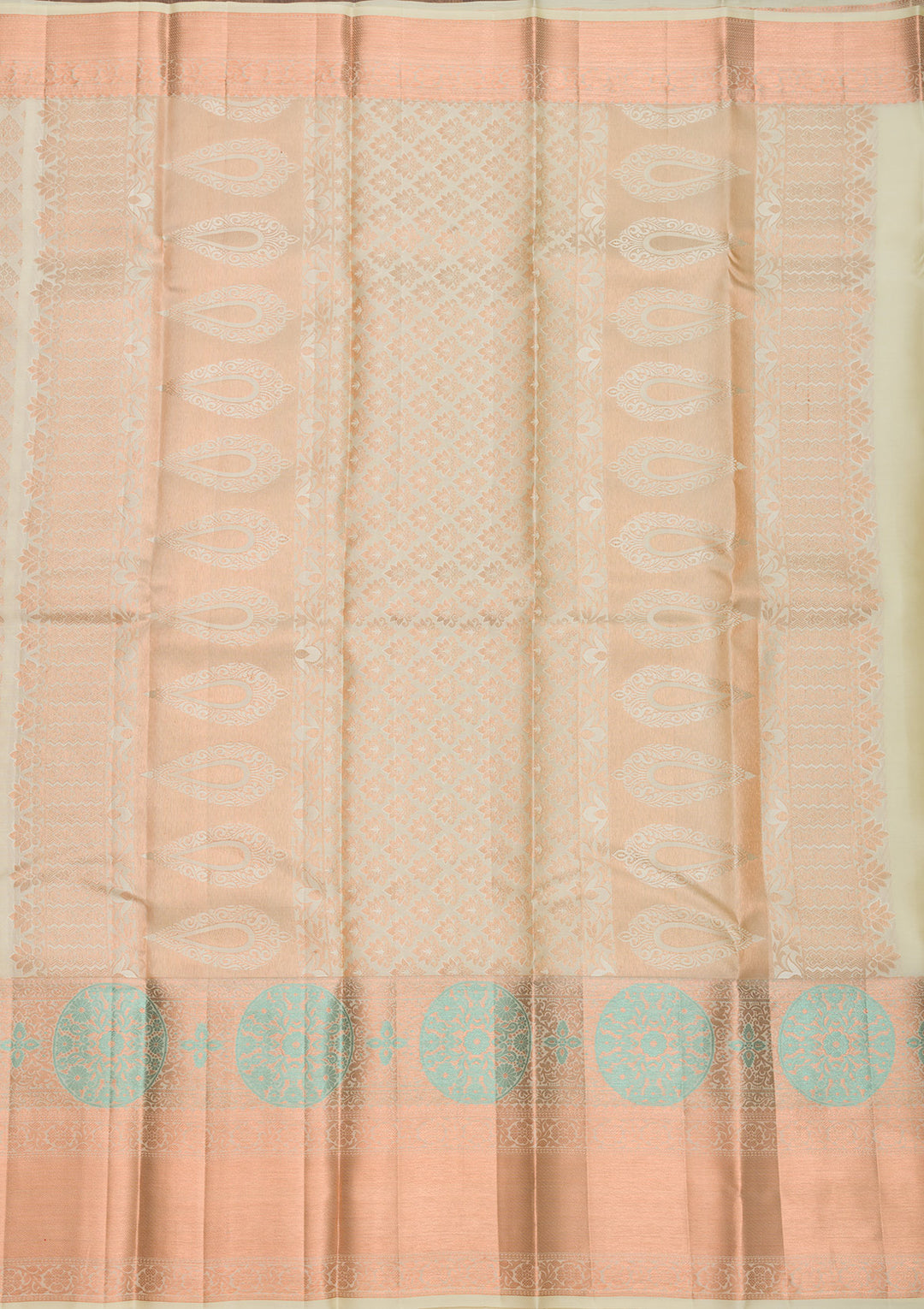 Beige Zariwork Pure Silk Saree