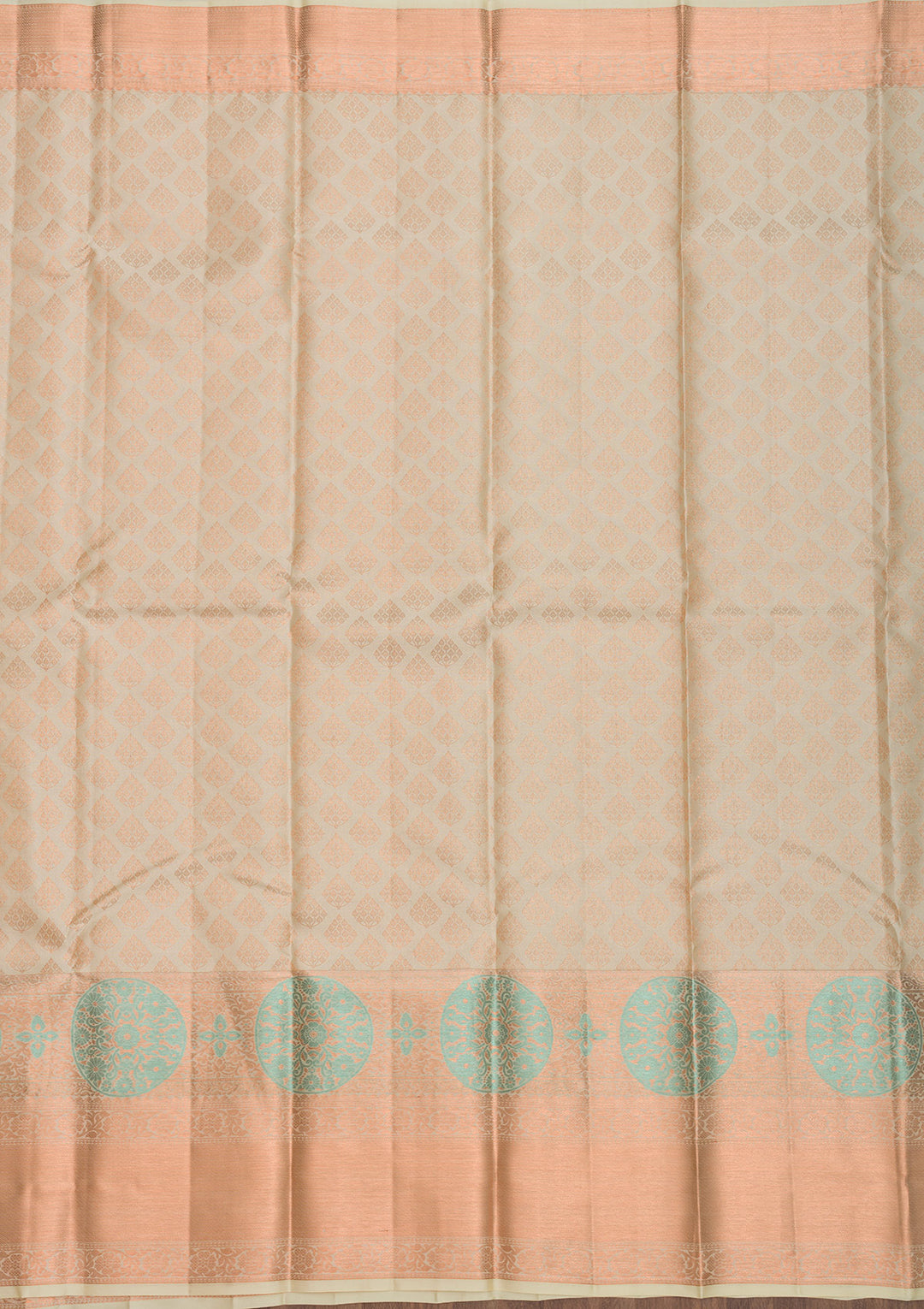Beige Zariwork Pure Silk Saree