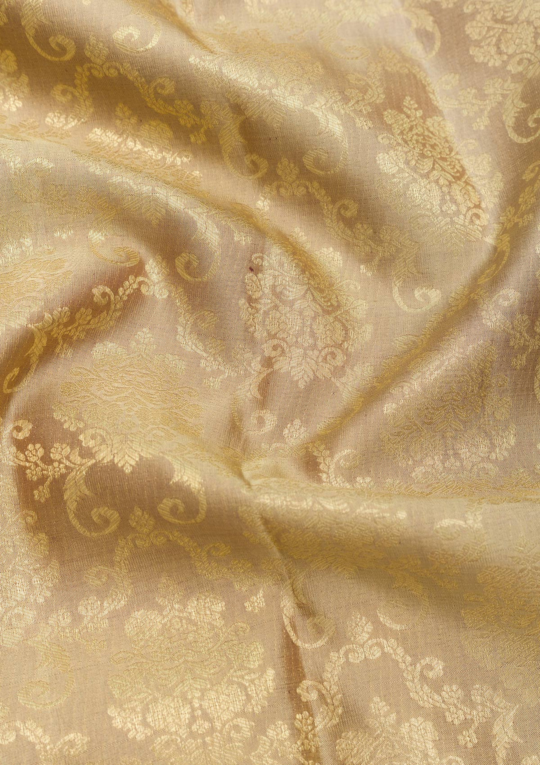 Beige Zariwork Pure Silk Saree