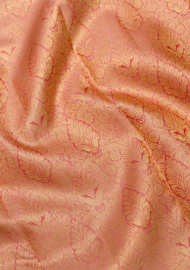 Beige Zariwork Kanjivaram Pure Silk Saree