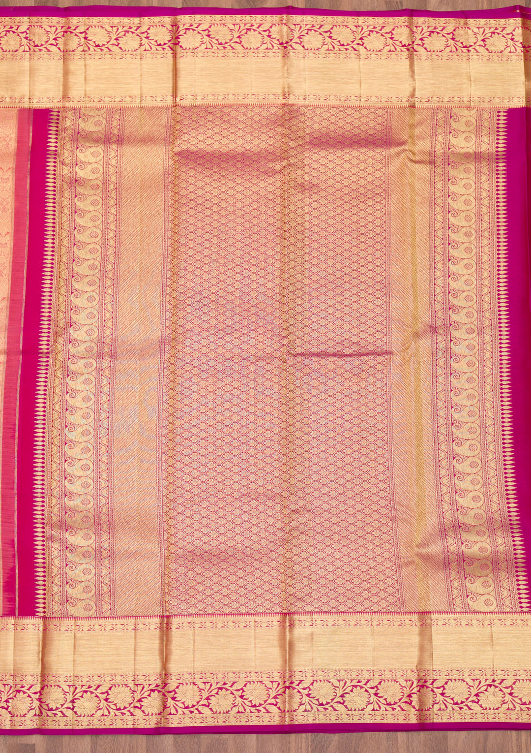 Beige Zariwork Kanjivaram Pure Silk Saree