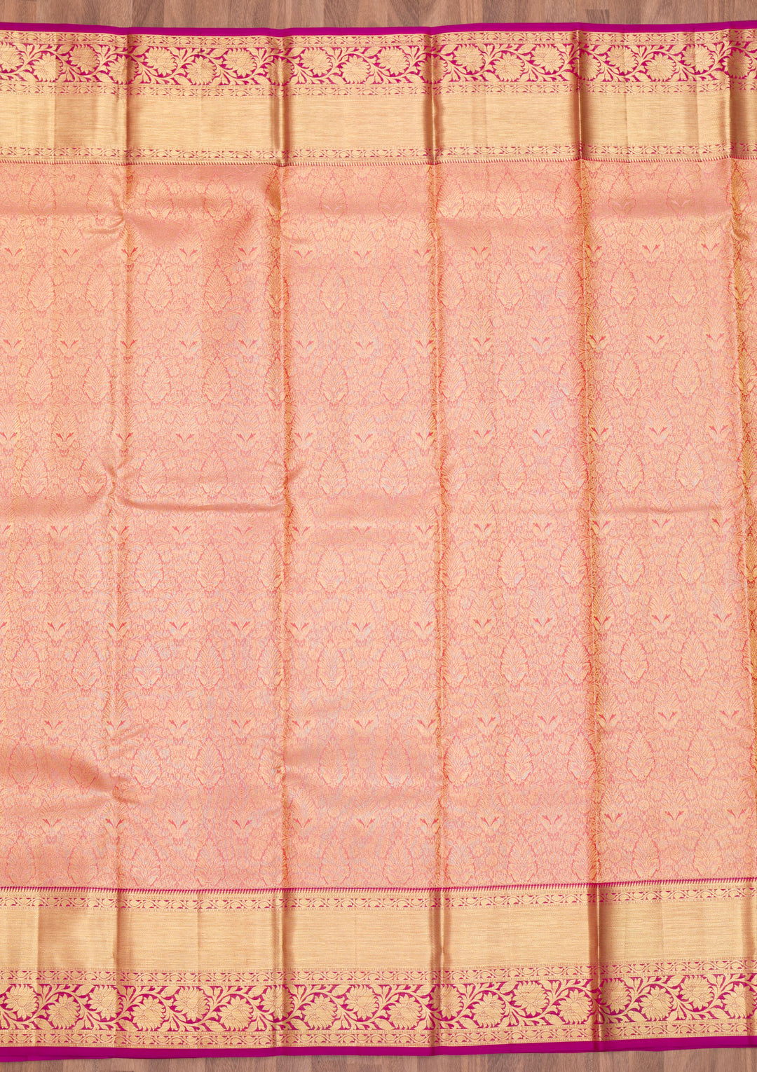 Beige Zariwork Kanjivaram Pure Silk Saree