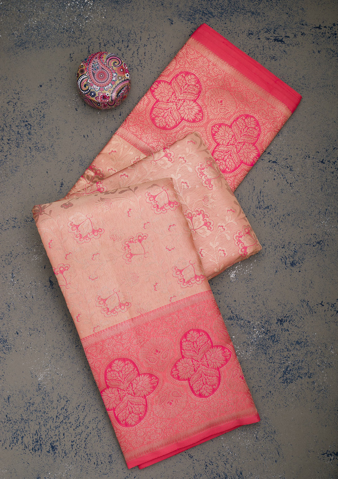 Beige Zariwork Pure Silk Saree
