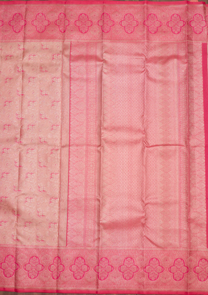 Beige Zariwork Pure Silk Saree