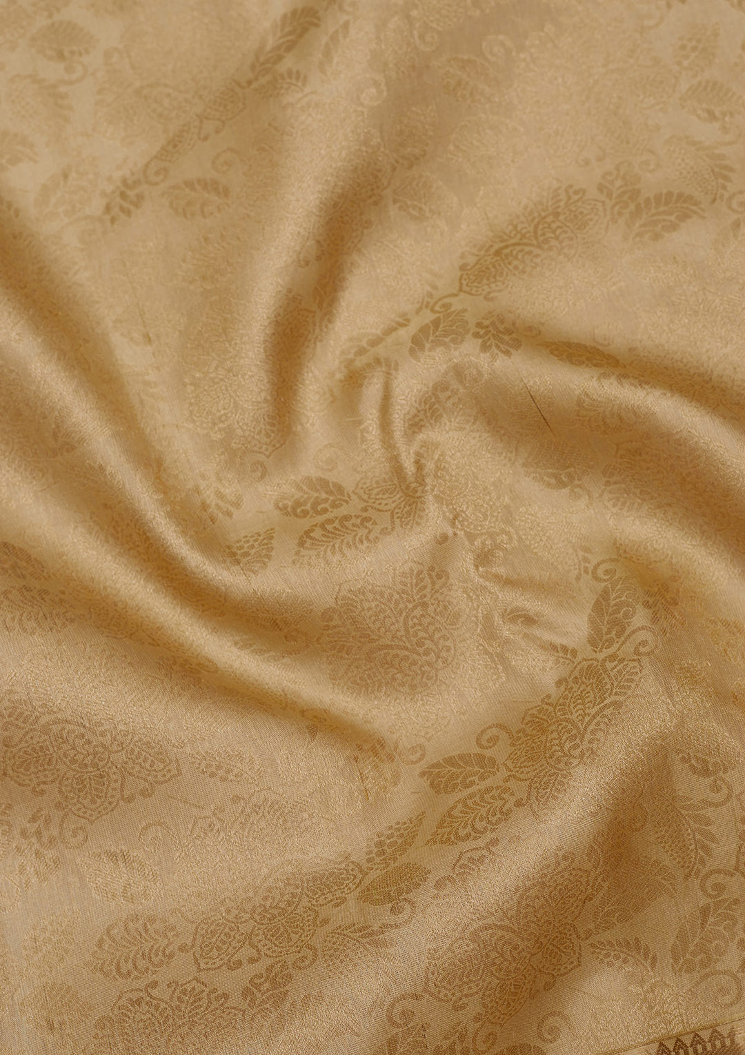 Beige Zariwork Pure Silk Saree