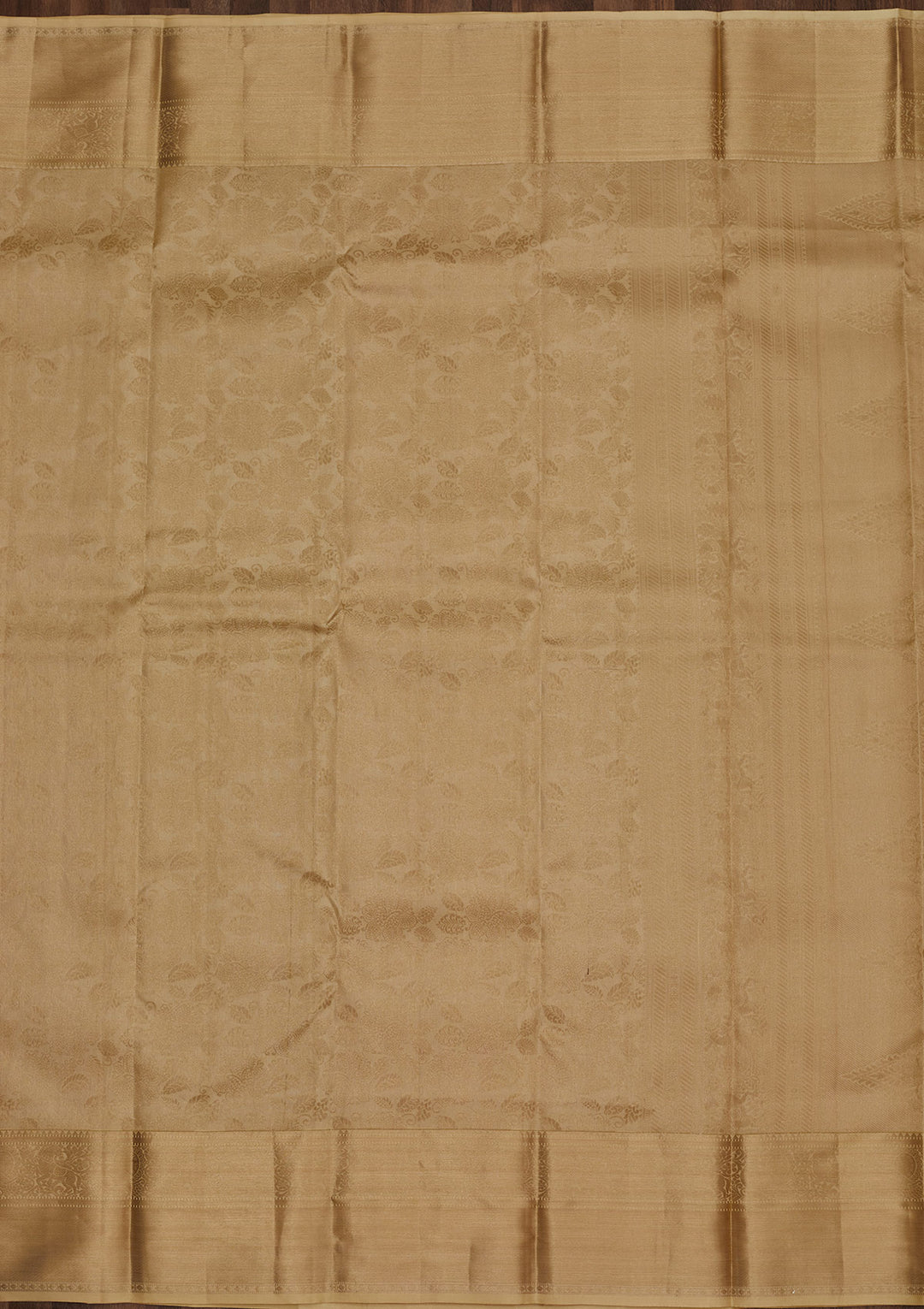 Beige Zariwork Pure Silk Saree