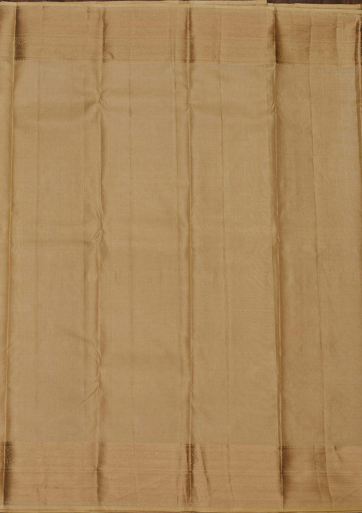 Beige Zariwork Pure Silk Saree