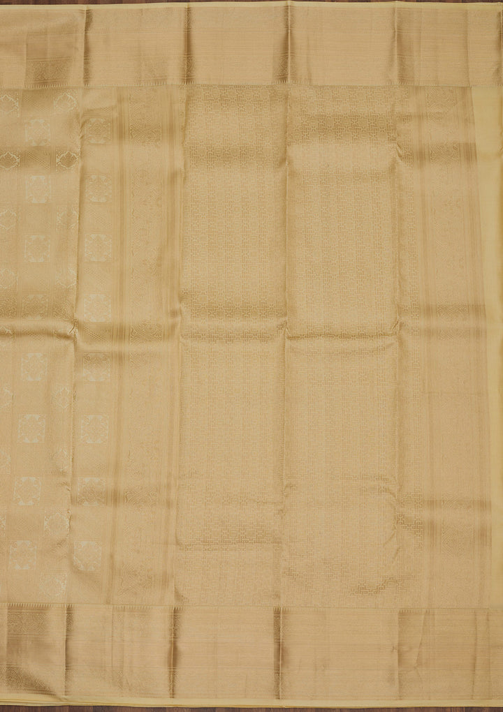 Beige Zariwork Pure Silk Saree