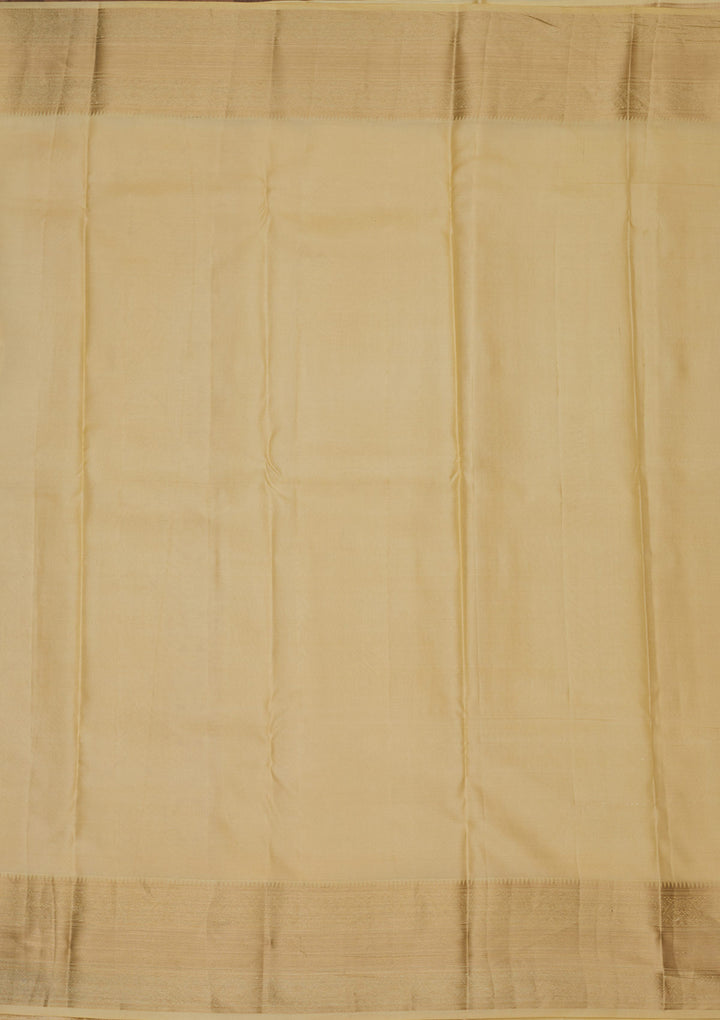 Beige Zariwork Pure Silk Saree