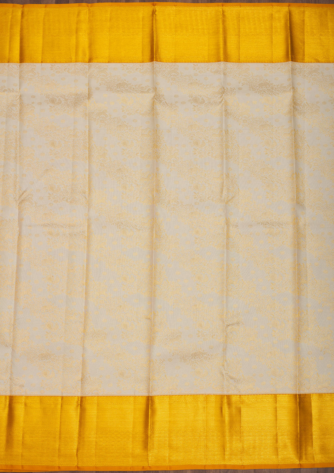 Beige Zariwork Pure Silk Saree