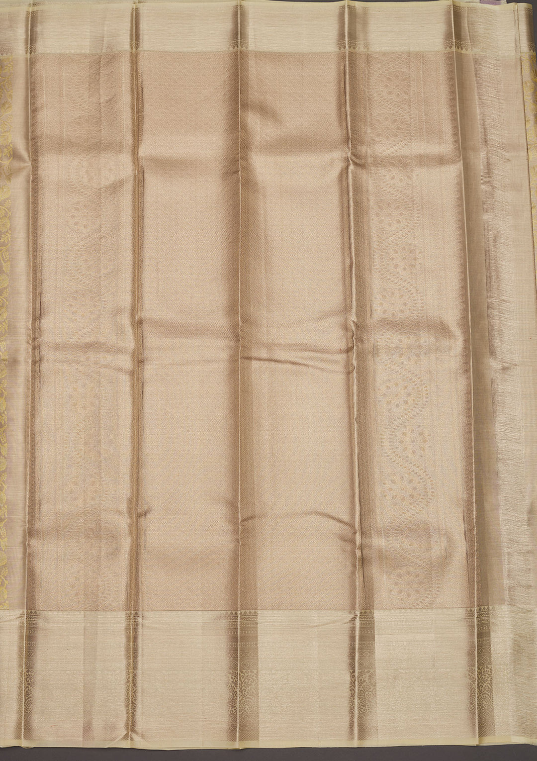 Beige Zariwork Pure Silk Saree