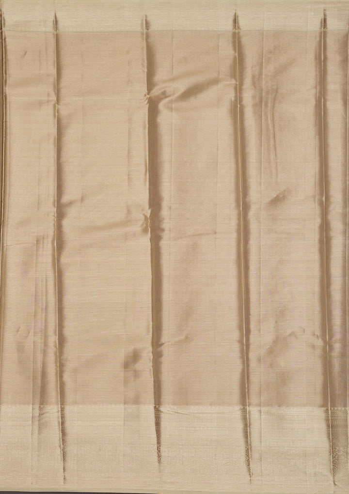 Beige Zariwork Pure Silk Saree