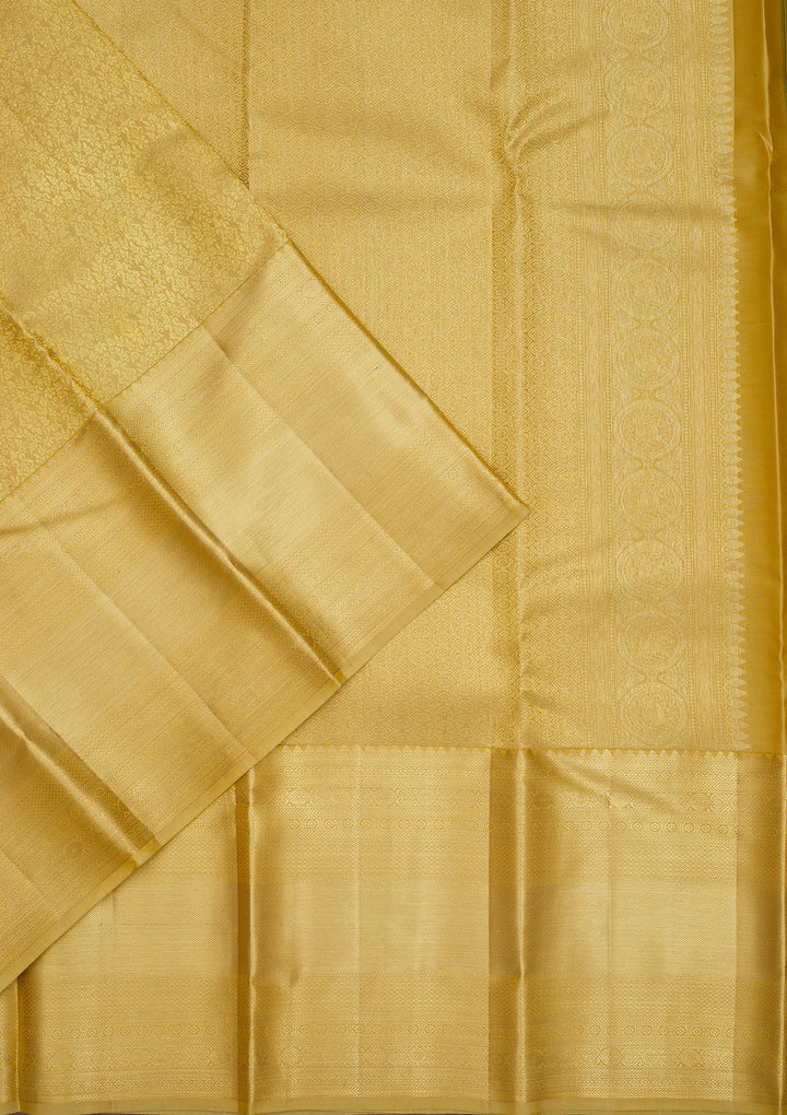 Beige Zariwork Pure Silk Saree