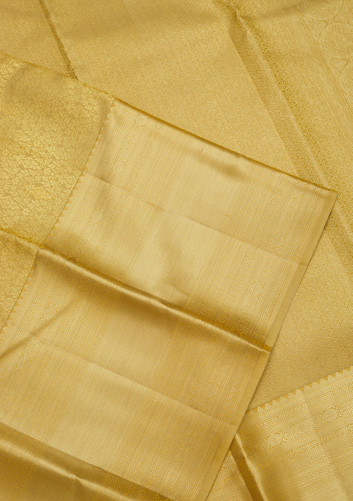 Beige Zariwork Pure Silk Saree