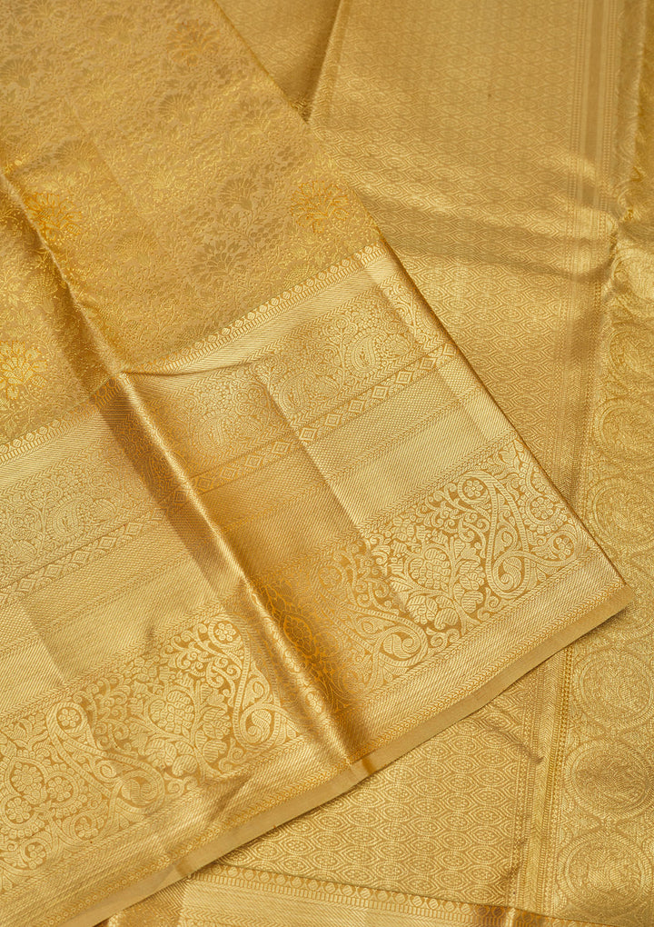 Beige Zariwork Pure Silk Saree