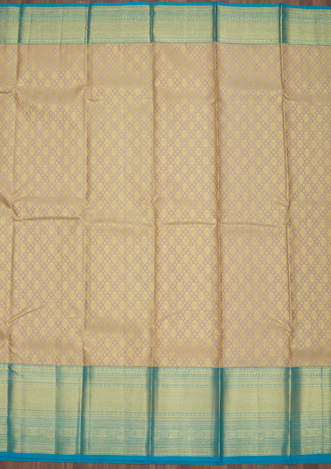 Beige Zariwork Pure Silk Saree