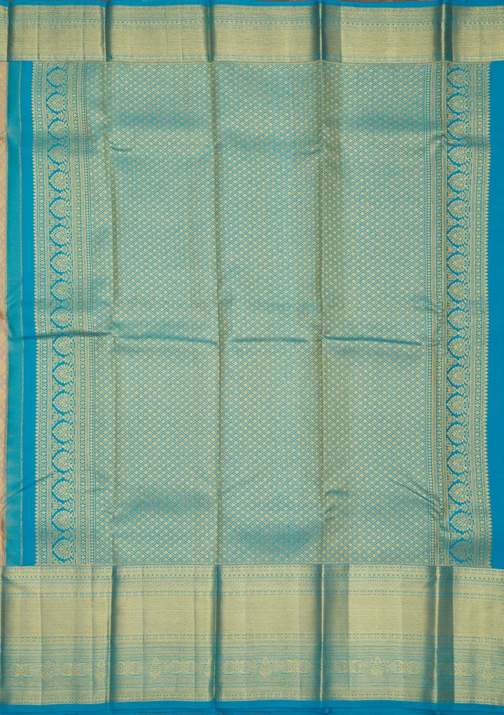 Beige Zariwork Pure Silk Saree