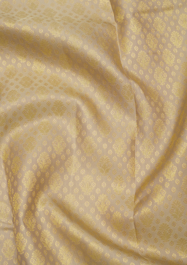 Beige Zariwork Pure Silk Saree
