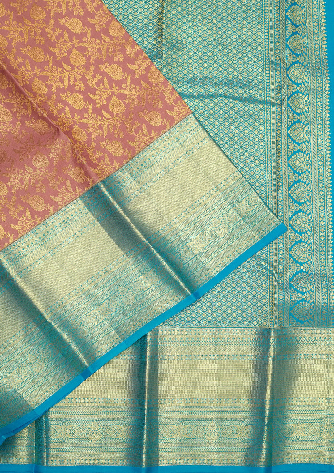 Beige Zariwork Pure Silk Saree
