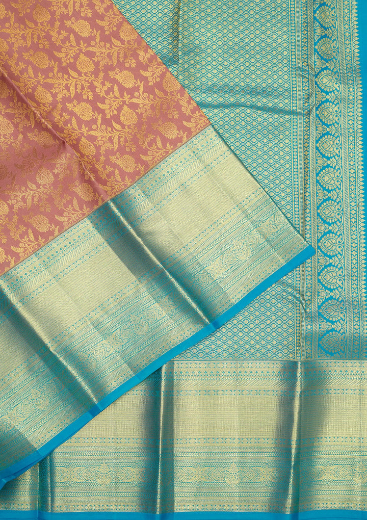 Beige Zariwork Pure Silk Saree
