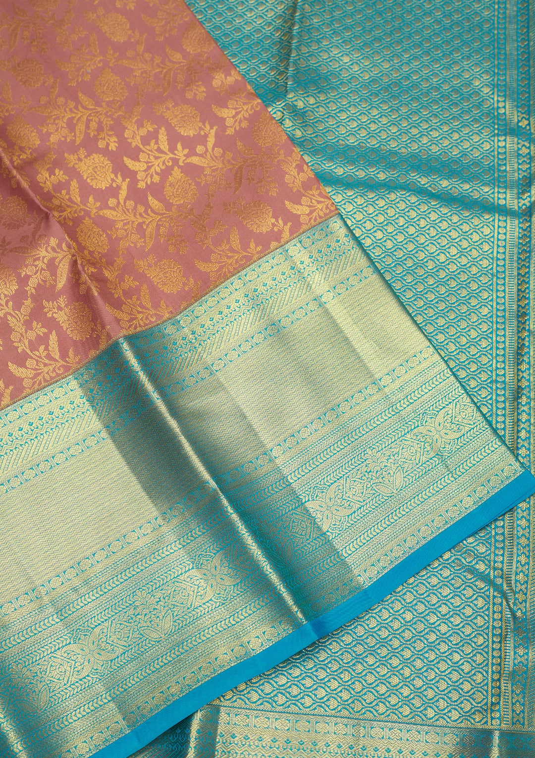 Beige Zariwork Pure Silk Saree