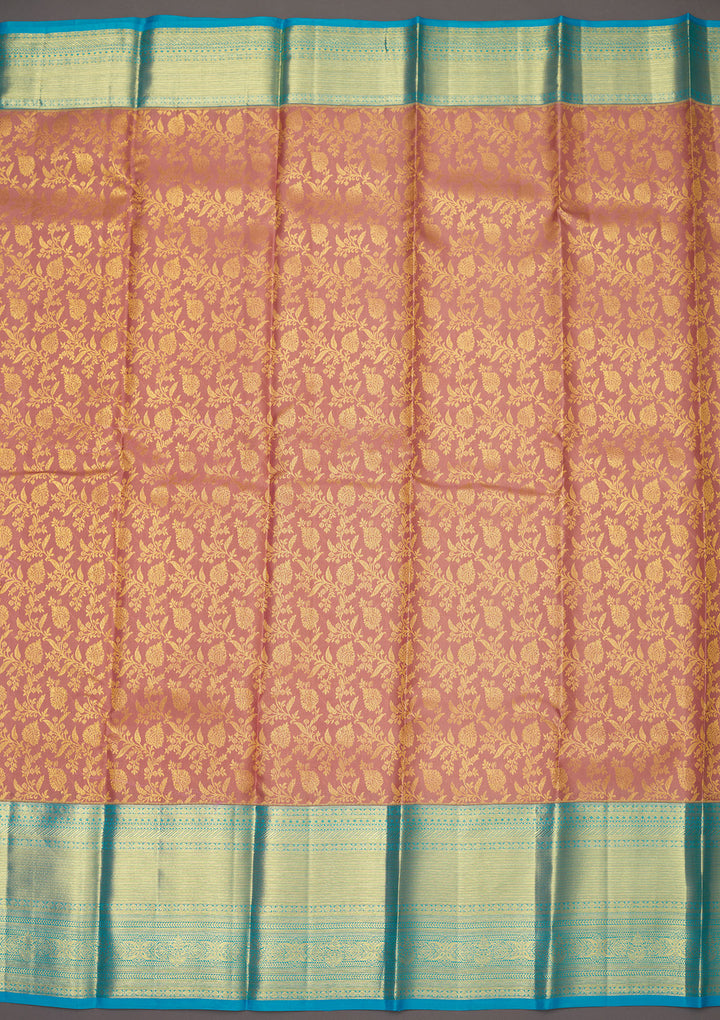 Beige Zariwork Pure Silk Saree