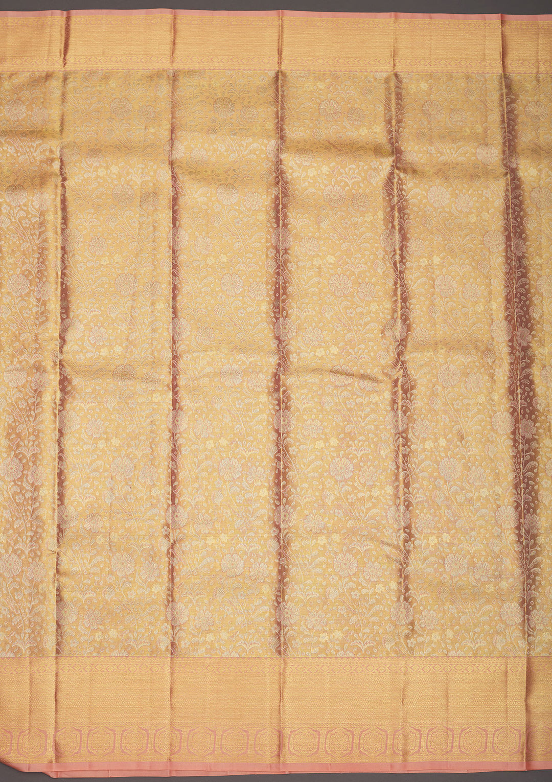Beige Zariwork Pure Silk Saree