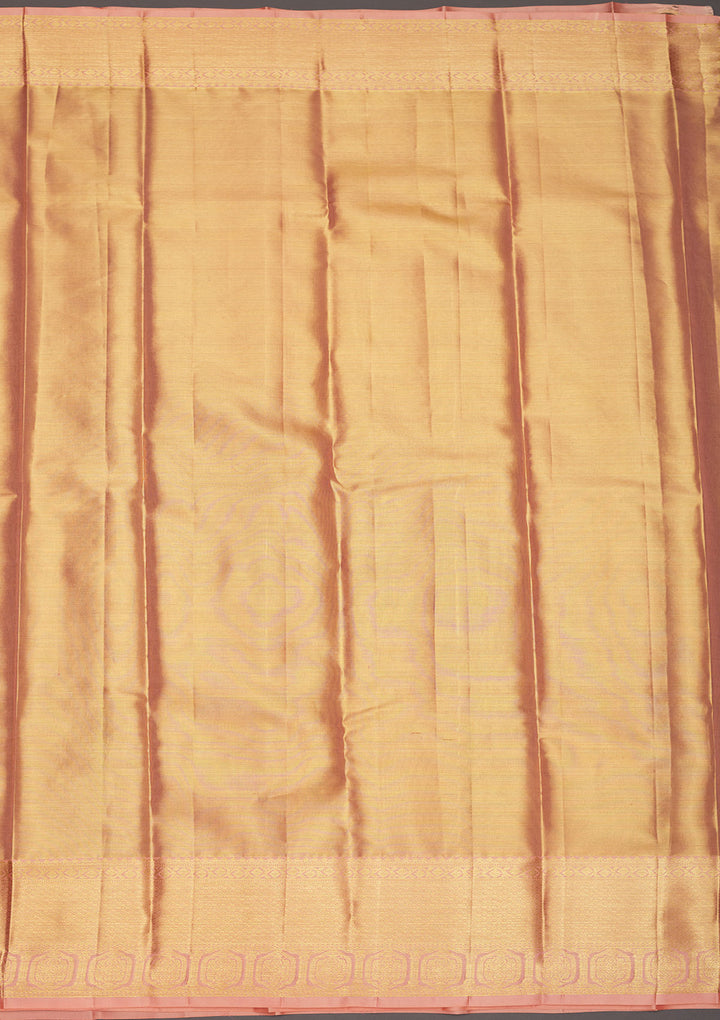 Beige Zariwork Pure Silk Saree