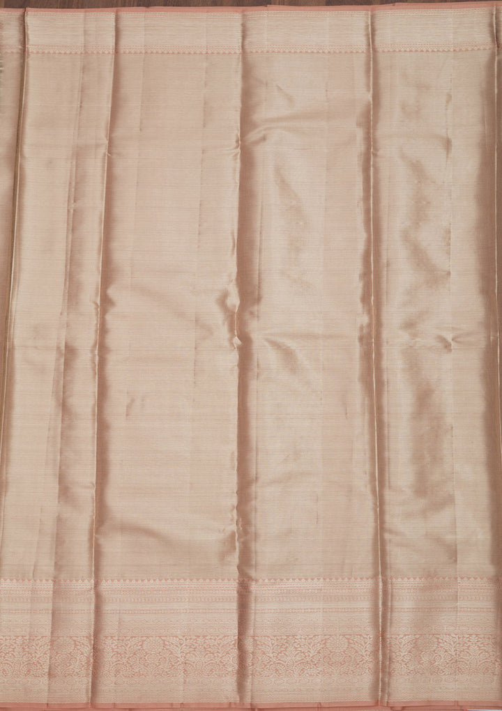 Beige Zariwork Pure Silk Saree