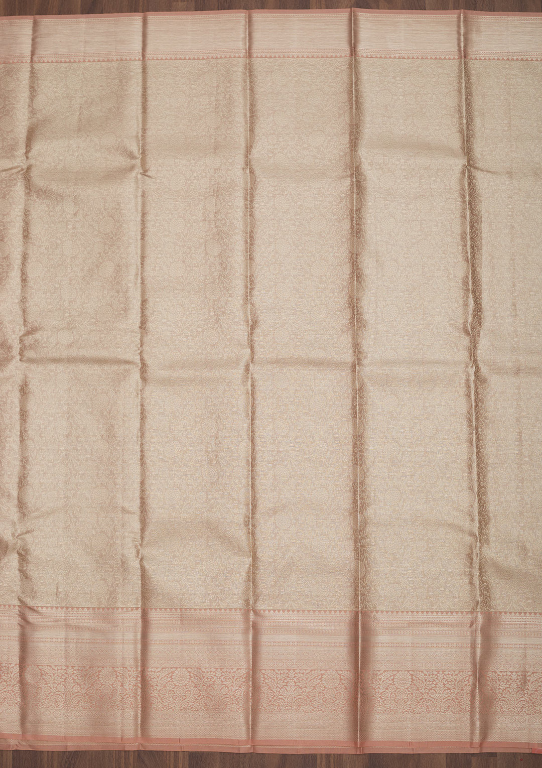 Beige Zariwork Pure Silk Saree