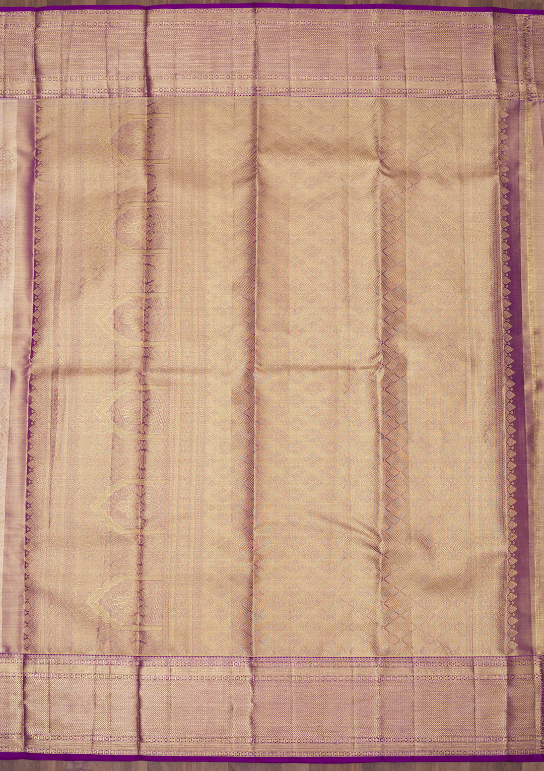 Beige Zariwork Pure Silk Saree