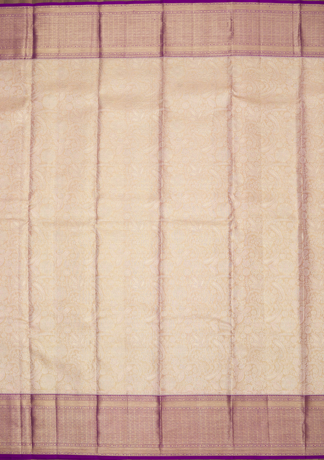 Beige Zariwork Pure Silk Saree
