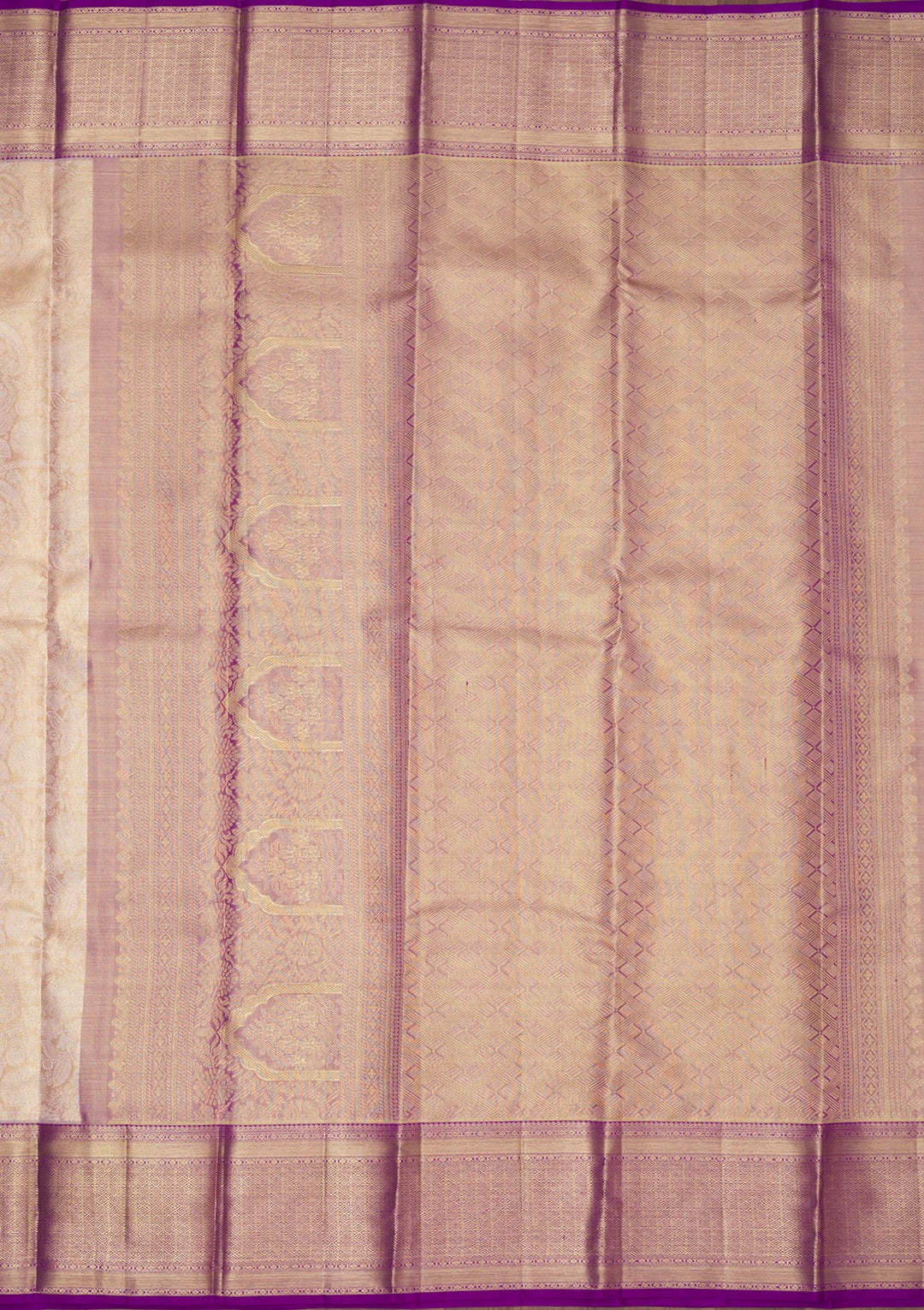 Beige Zariwork Pure Silk Saree