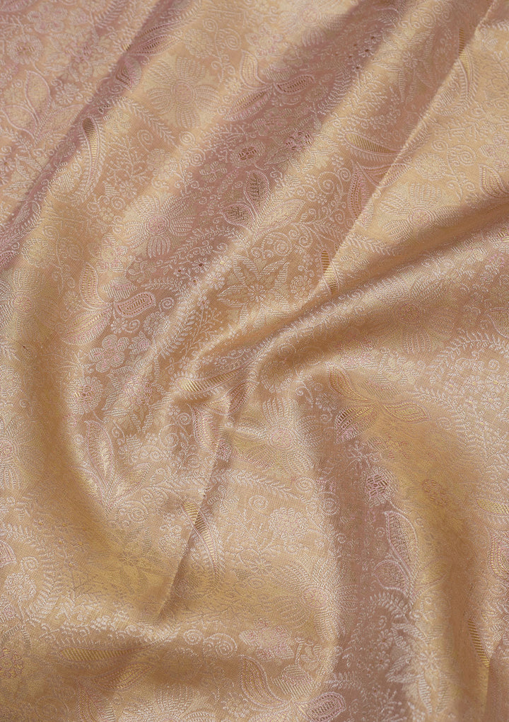 Beige Zariwork Pure Silk Saree