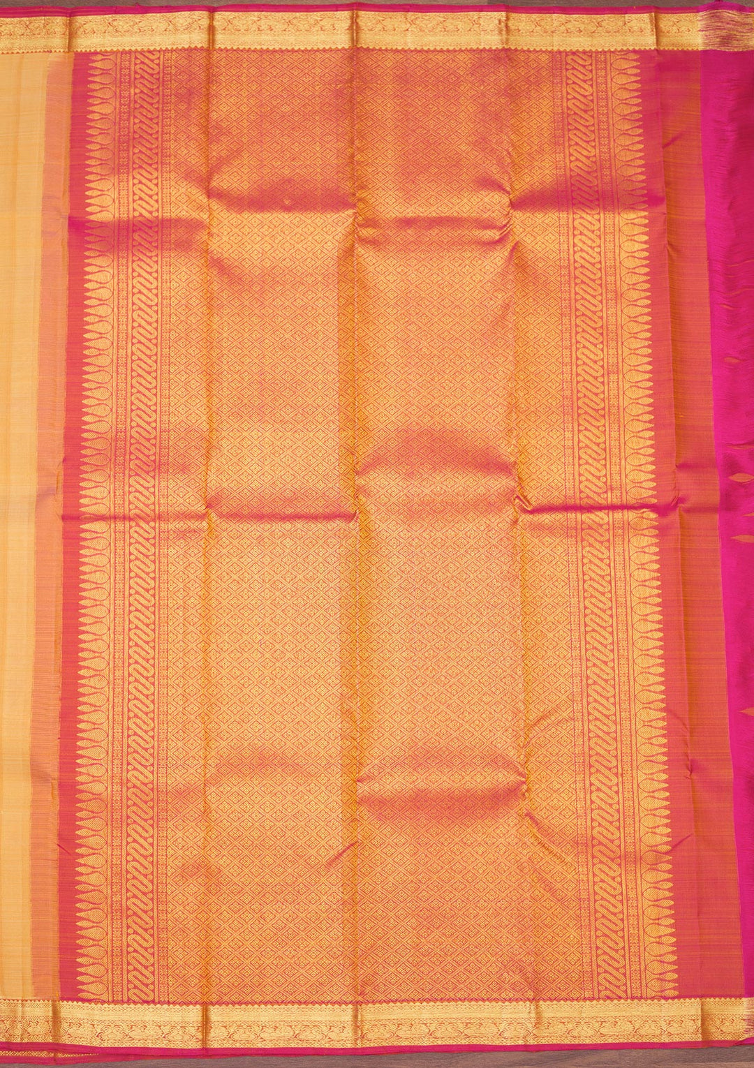 Beige Zariwork Pure Silk Saree