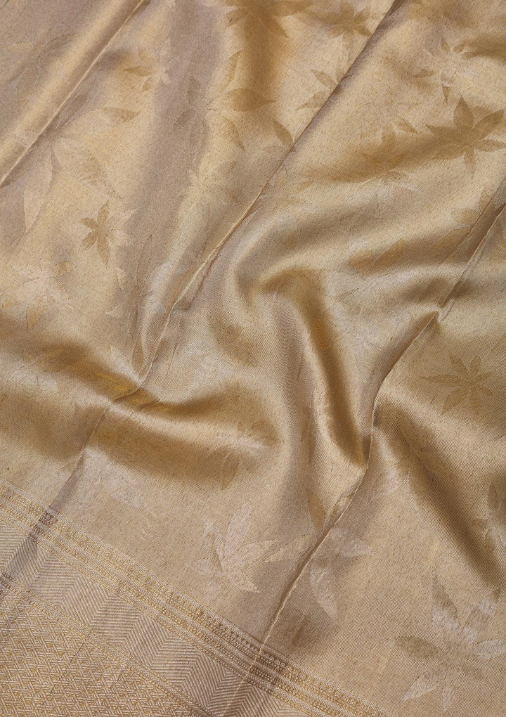 Beige Zariwork Pure Silk Saree