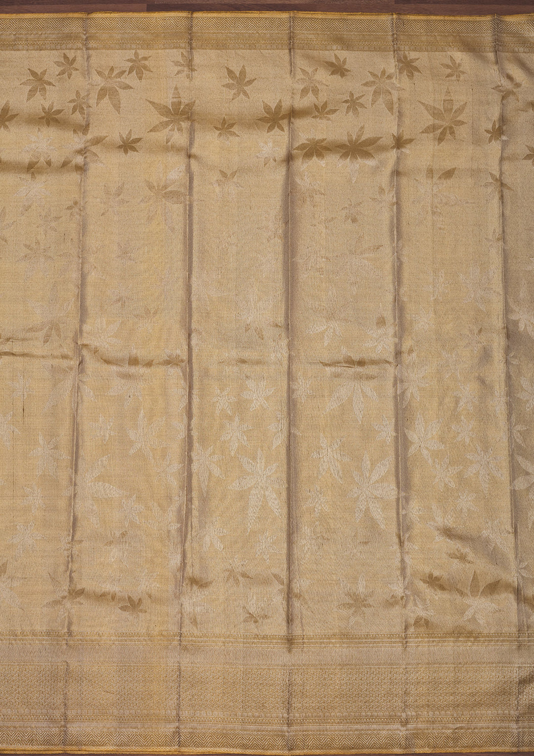 Beige Zariwork Pure Silk Saree